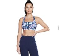 Skechers Sujetador con Cremallera Frontal Misty Chaqueta, Azul Floral brumoso, XL para Mujer