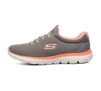 Skechers Summits, Zapatillas Mujer, Grey Mesh Pink Trim, 36 EU