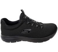 Skechers Summits 150268-Bbk - Zapatos deportivos sin cordones con detalle de encaje para mujer, negro, 38 EU