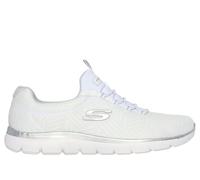 Skechers Summits - Artistry Chic en Blanco/Plata, talla 38, Vegan