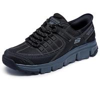 Skechers Summits at Hands Free Slip in para Hombre, Negro/Carbón, 13 Wide