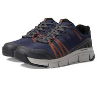 Skechers Summits at, Zapatillas Hombre, Tela sintética Azul Marino, Ribete Naranja, 45.5 EU