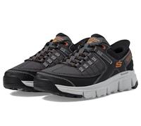 Skechers Summits at, Zapatillas Hombre, Malla sintética Gris con Ribete Naranja, 42.5 EU