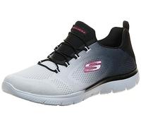 Skechers Summits Bright Charmer Mujer Formatori, Black White Mesh Trim, 42 EU