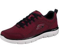 Skechers Summits Brisbane - Zapatillas para hombre, Multi (Rojo/Negro), 45 EU