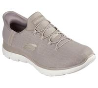 Skechers Zapatillas para mujer Summits Classy Night Slip-in calce rápido Gris Topo/Dorado 9 Wide