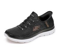 Skechers Summits Classy Night para mujer | Sin cordones, patrón de serpiente, malla brillante, cordones elásticos fijos, plantilla de espuma viscoelástica refrigerada