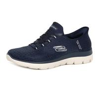 Skechers Summits Classy Night, Zapatillas Mujer, Navy Mesh/Silver Trim, 36 EU
