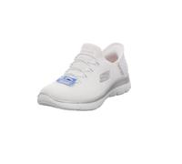 Skechers Summits Diamond Dream - Tenis para Mujer, Blanco y Plateado, 9 UK Wide