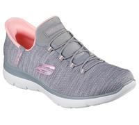 Skechers Summits-Everyday Set - Tenis sin Cordones para Mujer, Gycl=Gris/Coral, 38 EU