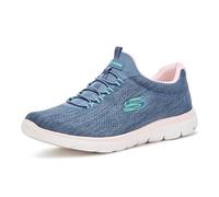Skechers Summits Fun Flare, Zapatillas Mujer, Azul Marino/Multicolor, 40.5 EU Ancho