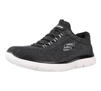 Skechers Summits Fun Flare, Zapatos Deportivos Mujer, Black Mesh/White Trim, 38 EU