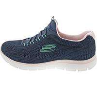 Skechers Summits Fun Flare, Zapatos Deportivos Mujer, Navy Mesh/Pink & Turquoise Trim, 40 EU