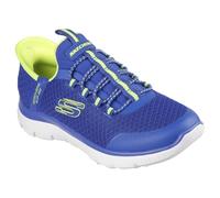 Skechers Summits High Range Slip-Ins, Zapatillas, Blue/Lime, 30 EU