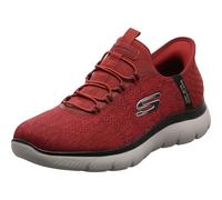 Skechers Summits Key Pace Hands Free Slip-in, Zapatillas Hombre, Rojo/Negro, 42 EU
