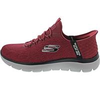 Skechers Summits Key Pace Hands Free Slip-in, Zapatillas Hombre, Rojo/Negro, 42 EU