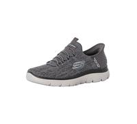 Skechers Summits Key Pace, Zapatillas Hombre, Charcoal Mesh Black Trim, 47.5 EU