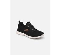 Skechers Summits Leopard Spot, Zapatillas Mujer, Black/Rose Gold, 35 EU