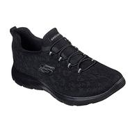 Skechers Summits Leopard Spot, Zapatillas Mujer, Negro, 38.5 EU