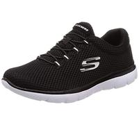 Skechers Summits Lite, Zapatillas Mujer, Black Mesh White Trim, 38 EU