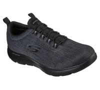 Skechers Men's Summits Louvin, Mocasín Hombre, BBK Negro, 45 EU Ancho