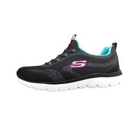 Skechers, Summits New Nature Mujer, Black Knit Pink Aqua Trim, 40 EU