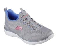 Skechers, Summits New Nature Mujer, Punto Gris, Rosa neón, Ribete Morado, 39 EU