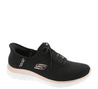 Skechers Summits Night Chic - Tenis sin Cordones para Mujer, Bkrg=Negro/Oro Rosa, 39 EU
