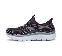 Skechers Summits Plus Soft Luster, Zapatillas Mujer, Charcoal Mesh/Silver Trim, 37 EU