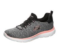 Skechers Summits-Quick Getaway, Zapatillas Mujer, Negro/Coral, 40.5 EU