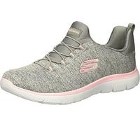 Skechers Summits Quick Getaway - Zapatillas para Mujer, Gris/Rosa Claro, 6.5 Wide