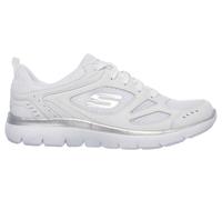 Skechers Summits - Suited en Blanco/Plata, talla 38.5