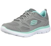 Skechers Summits Suited - Tenis para Mujer, Color Gris/Turquesa 11