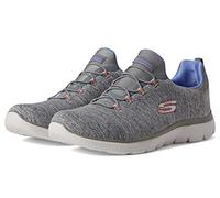 Skechers Summits-Quick Getaway, Zapatillas Mujer, Gris/Azul, 37 EU