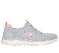 Skechers Cumbres, Zapatillas Mujer, Gris Punto Rosa Coral Trim, 36.5 EU