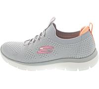 Skechers Summits Top Player, Zapatillas Mujer, Gray Knit Pink Coral Trim, 40 EU