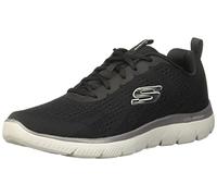 Skechers Summits Torre, Zapatos Deportivos Hombre, Black Mesh/Charcoal Trim, 45 EU