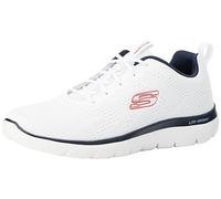 Skechers Summits Torre, Zapatos Deportivos Hombre, White Mesh/Navy Trim, 47.5 EU