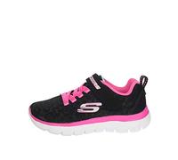 Skechers SUMMITS WORTH WILD, Zapatillas para Niñas, Black Sparkle Mesh/Neon Pink Trim, 27.5 EU