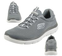 Skechers SUMMITS Zapatillas de Fitness para Hombres Zapatillas Memoria Foam Gris