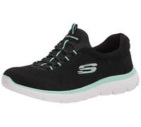 Skechers Summits, Zapatillas Mujer, Black Turquoise, 38 EU