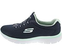 Skechers Summits, Zapatillas Mujer, Navy Mesh Aqua Trim, 42 EU