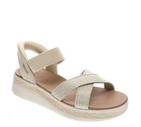 Skechers Sun Ray-Bright - Sandalias sin cordones para mujer, Natural, 37 EU