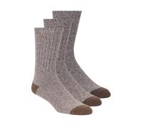Skechers Super Soft Bota Crew medias o calcetines? - 3 Pack en Marrón, talla Grande