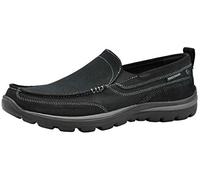 Skechers Superior Milford, Mocasines Hombre, Black, 48.5 EU
