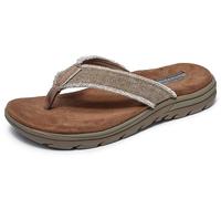 Skechers Supreme USA Bosnia-Chanclas para Hombre, Marrón (Tan), 42 EU