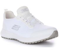 Skechers Suqad SR Confort Memoria Slip On Trainer Blancas Mujeres EU 36-42