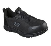 Skechers SURE TRACK JIXIE, Mocasn para Mujer, Black Textile / Synthetic, 37 EU
