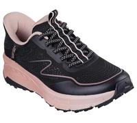 Skechers Switch Back Mist, Zapatillas Mujer, Black Textile/Synthetic/Pink Trim, 39.5 EU