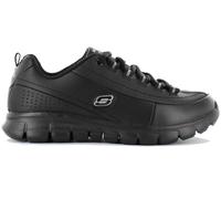 Skechers Synergy Elite Status Mujer Zapatos Sneaker Piel Negro Memory Foam Nuevo